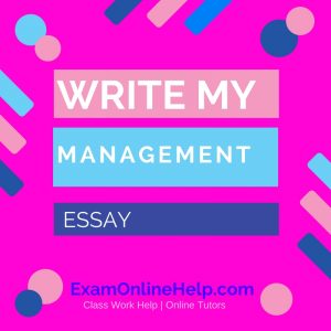 Write My Management Essay
